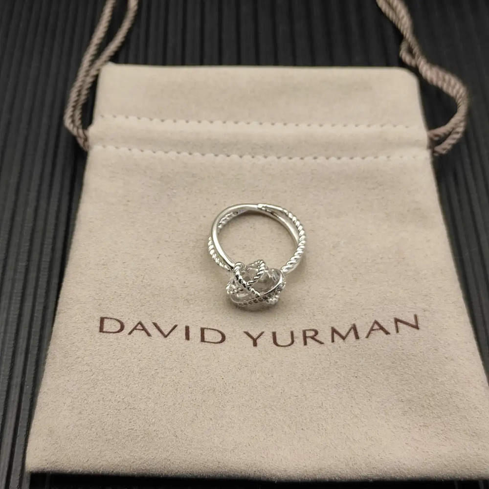 David Yurman hexagonal white diamond ring